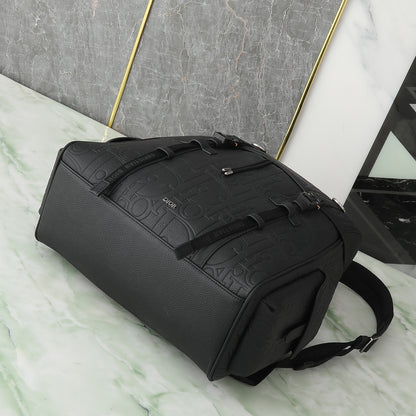 Dior Hit The Road Backpack with Flap "Dior Gravity Leather and Black Grained Calfskin"