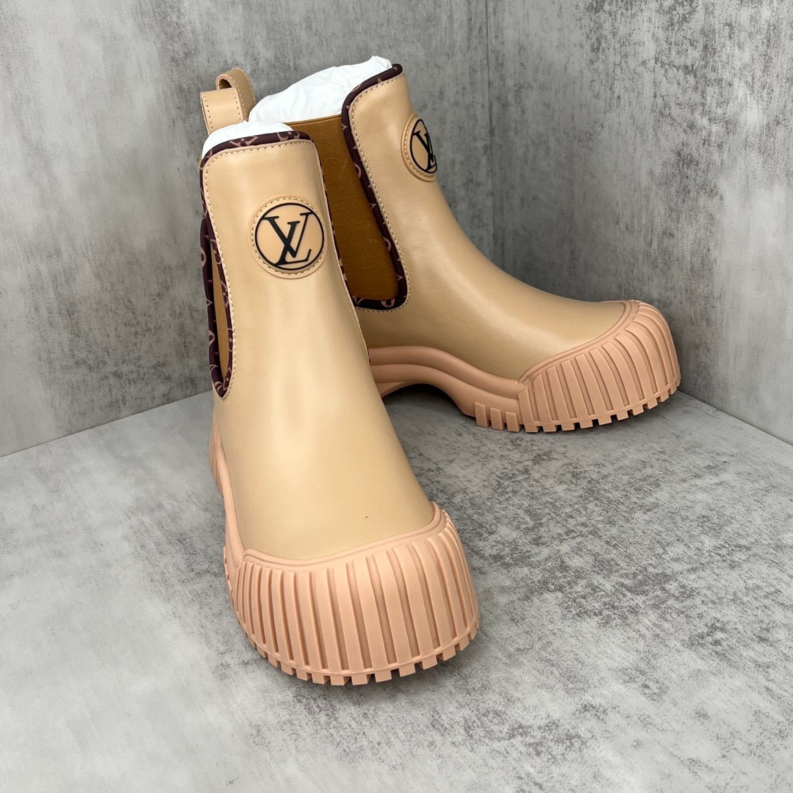 Louis Vuitton Ruby Ankle Boots "Beige"