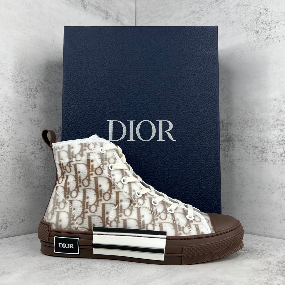 Dior B23 High-Top "White-Brown"