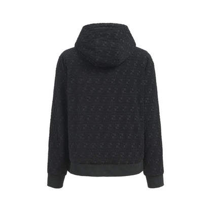 Fendi FF Terry Cotton Zip-Up Hoodie "Black"