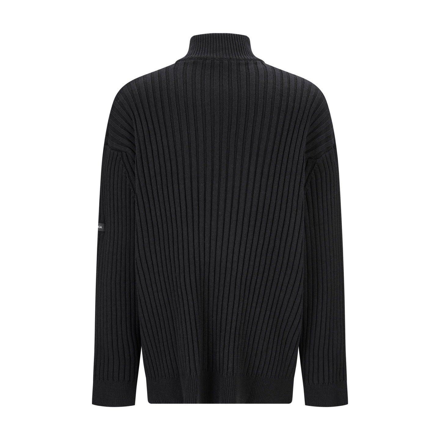Balenciaga Half-Zip High Neck Sweater "Black"