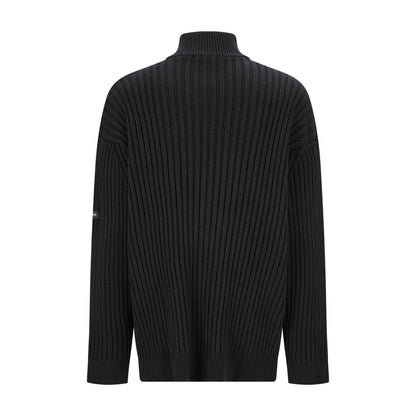 Balenciaga Half-Zip High Neck Sweater "Black"