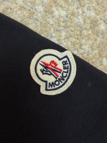 Moncler Embroidered Logo Piquet Polo T-Shirt "Black"