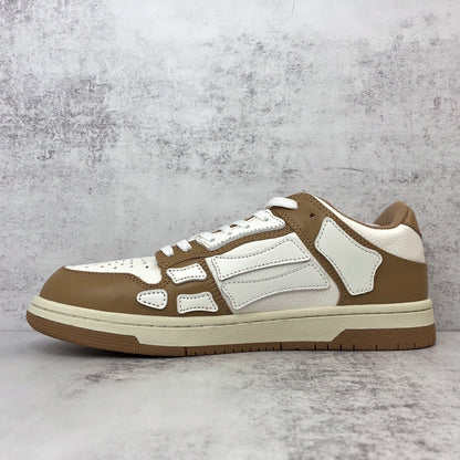 Amiri Skel Top Low "White-Brown"
