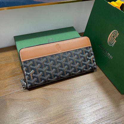 Goyard Matignon GM Wallet "Black & Tan"
