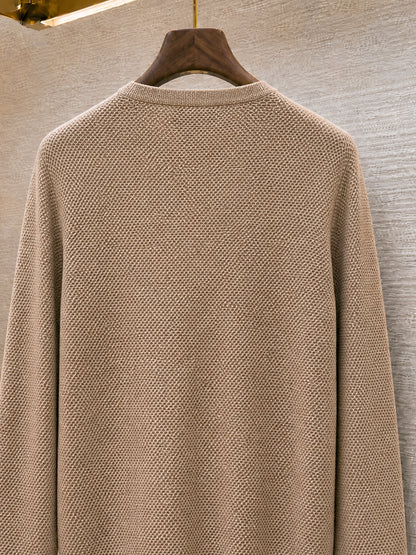 Loro Piana Varallo Crewneck "Mulberry Natural Wood"