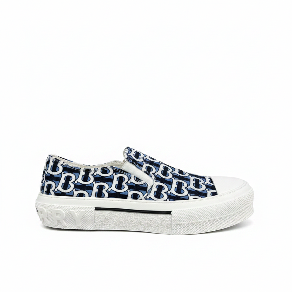 Burberry Slip-On "Blue-White Monogram"