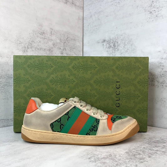 Gucci Screener "Distressed Beige-Green-Orange"