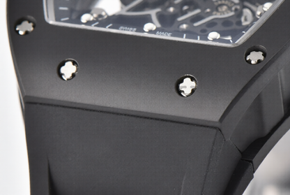 Richard Mille RM055 43mm Black Rubber Strap Black Bezel Black Crown