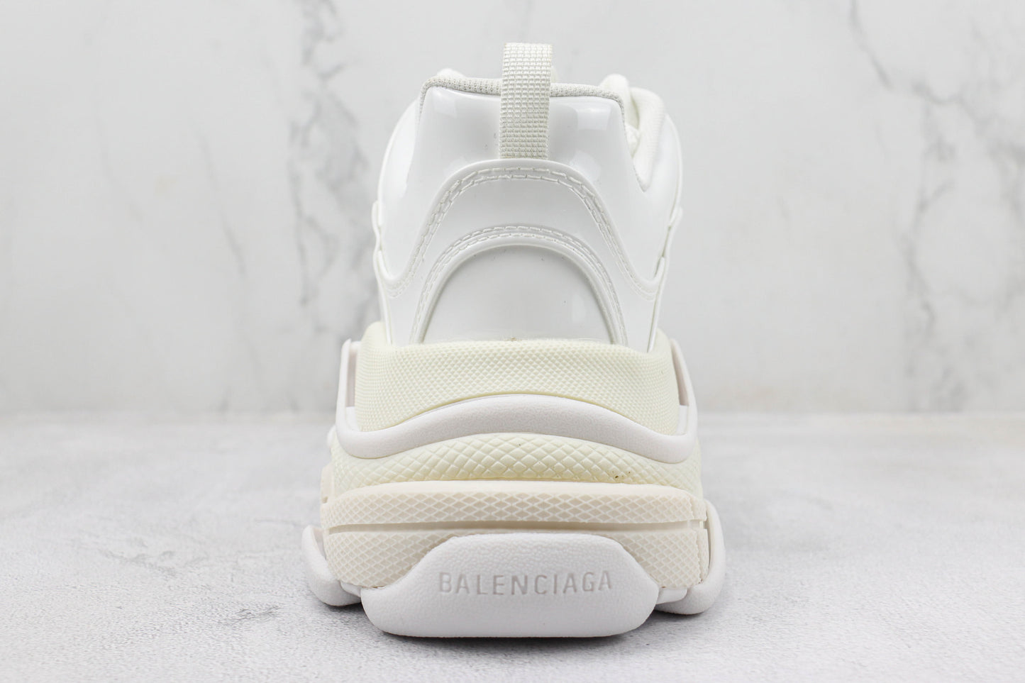 Balenciaga Triple S "White Leather Gloss"