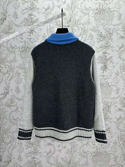 Bottega Veneta Zip Sweater "Antracite-Blue"