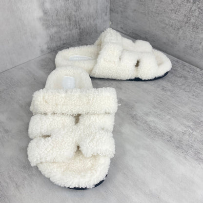 Hermes Chypre Sandals "White"