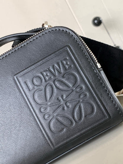 Loewe Mini Crossbody Camera Bag in Satin Calfskin "Black"