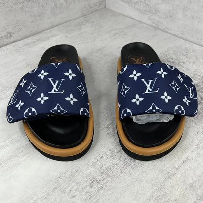 Louis Vuitton Slides "Blue-Black-White"