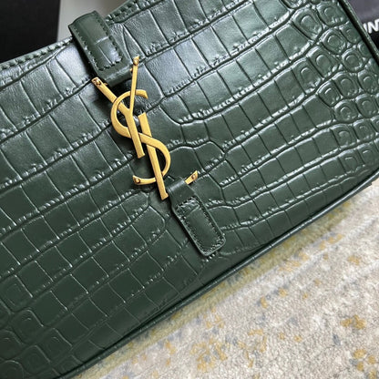 Saint Laurent Le 5 a 7 in Crocodile-Embossed Leather