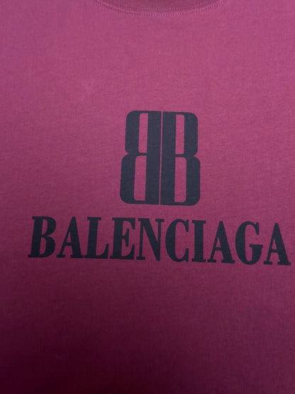 Balenciaga Nano BB T-Shirt "Burgundy"