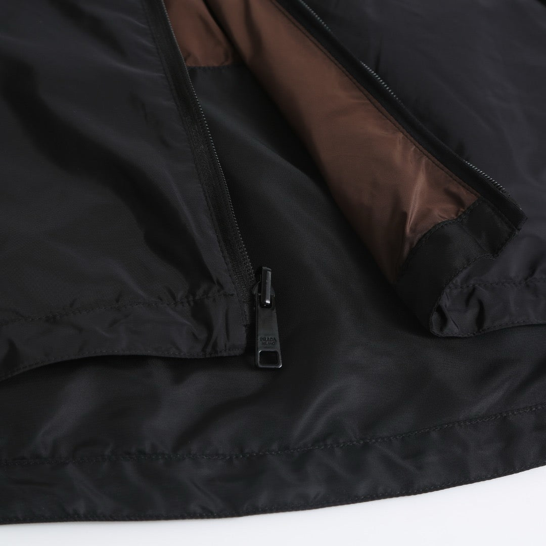 Prada Re-Nylon Reversible Jacket "Cocoa Brown-Black"