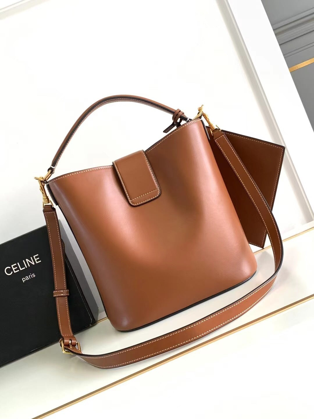 Celine Medium Bucket Louise in Smooth Calfskin