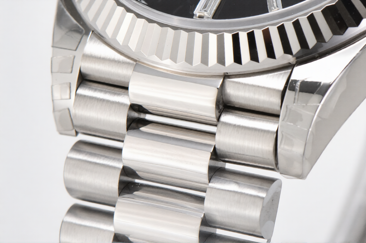 Rolex Day Date 40mm President Bracelet Black Crystal Dial