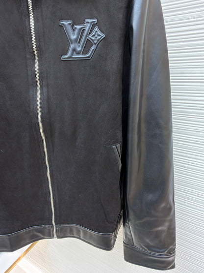 Louis Vuitton Leather Mix Blouson "Black"