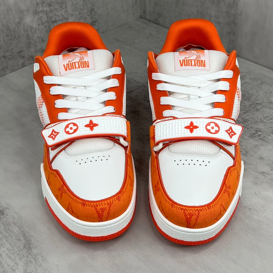 Louis Vuitton Trainers Velcro Strap "Orange"