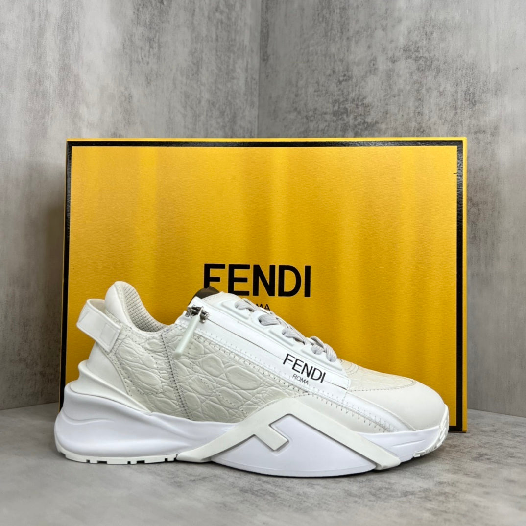 Fendi Flow "White Crocodile Pattern"