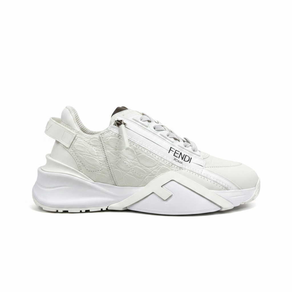 Fendi Flow "White Crocodile Pattern"