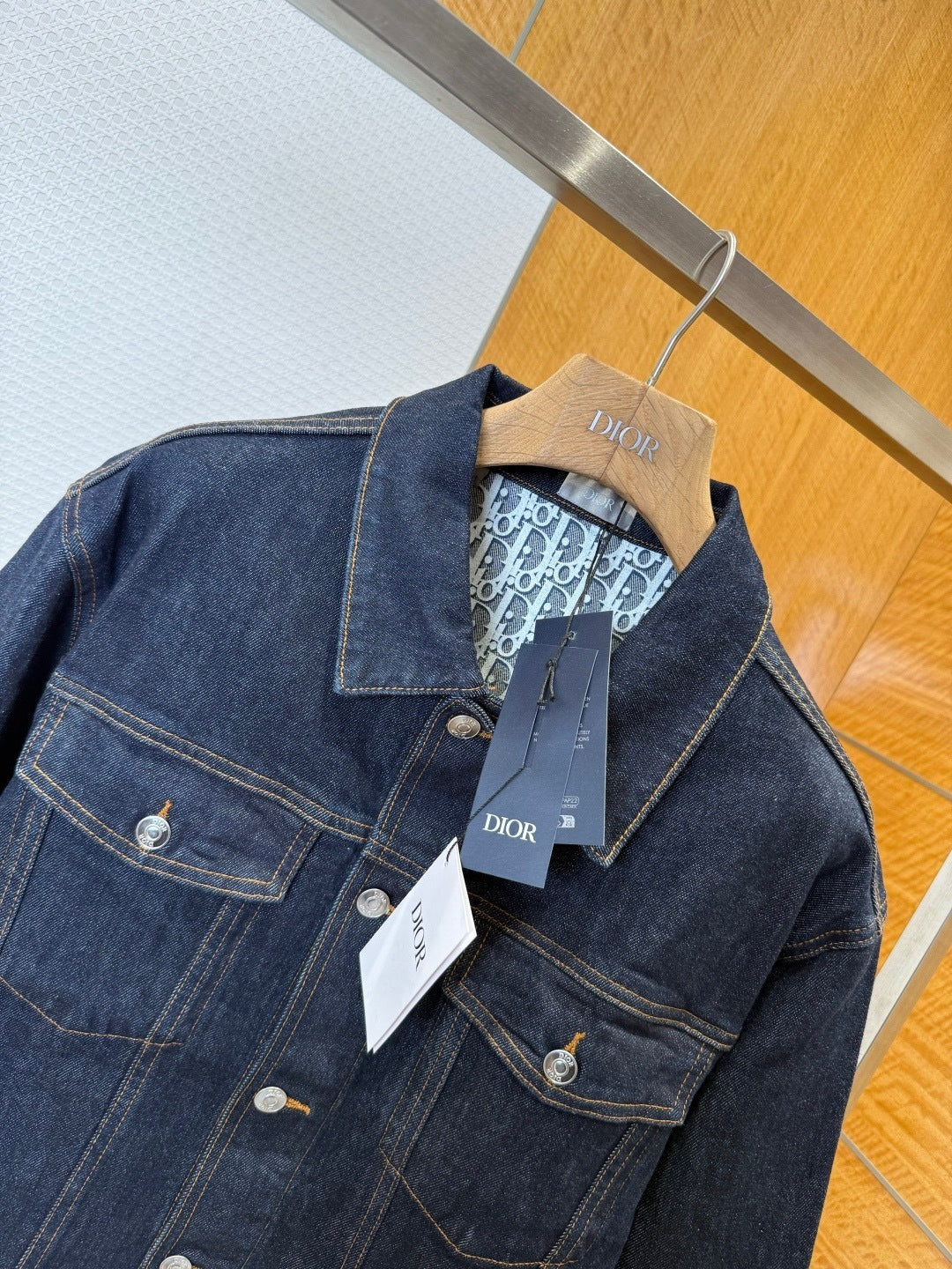 Dior Oblique Jacket Blue Raw Cotton Denim