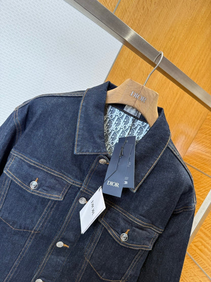 Dior Oblique Jacket Blue Raw Cotton Denim