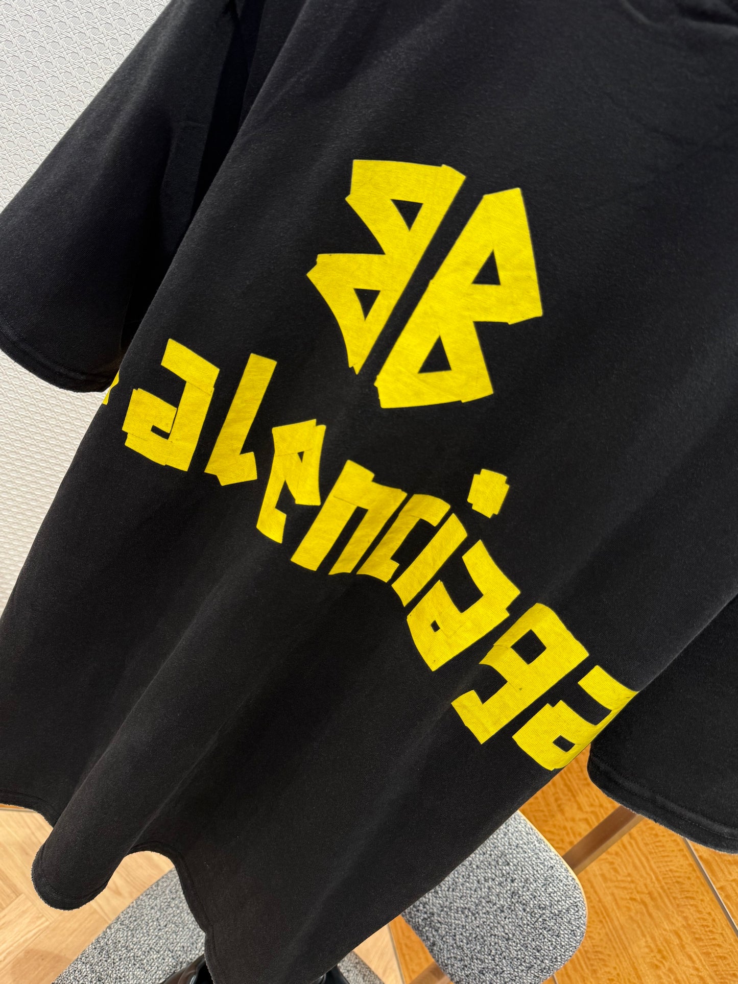 Balenciaga Distressed Logo Print T-Shirt "Black"