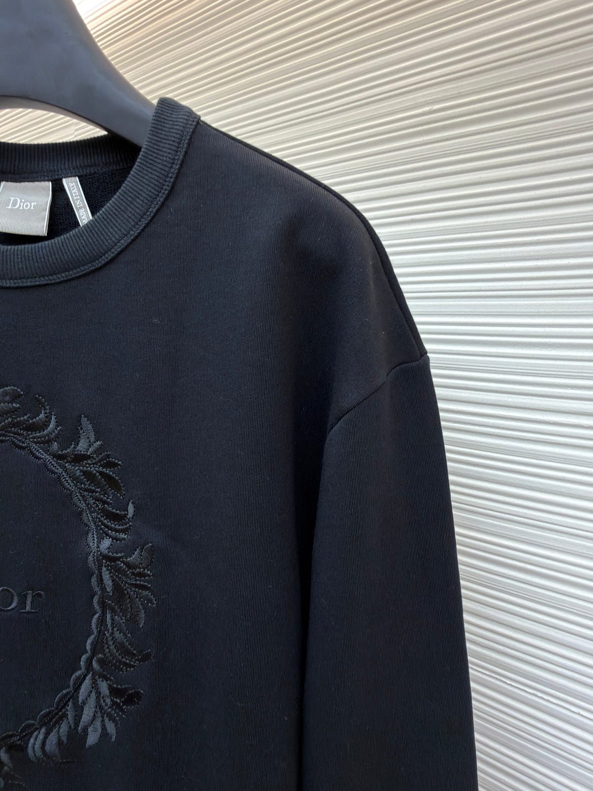 Dior Médaillon Sweatshirt "Black Cotton Fleece"