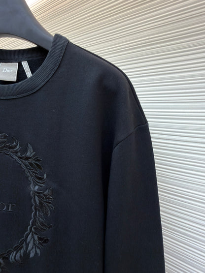 Dior Médaillon Sweatshirt "Black Cotton Fleece"