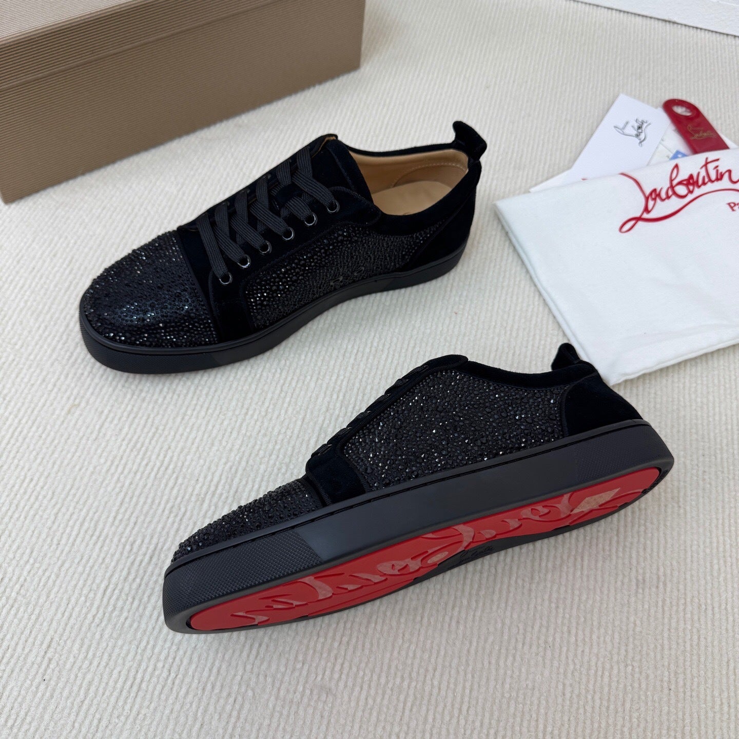 Christian Louboutin Louis Junior Strass "Black"