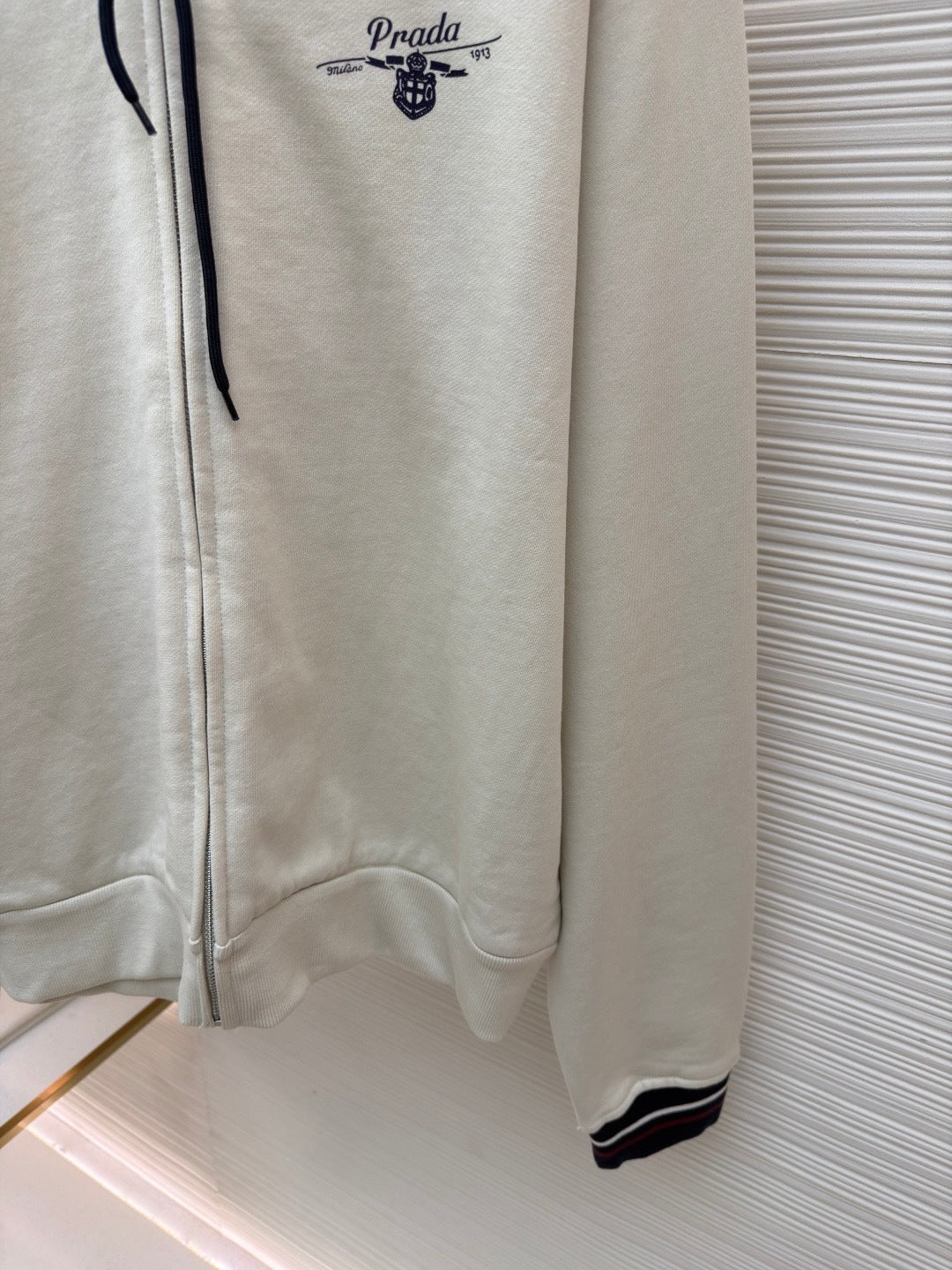 Prada Zip Hoodie "White"