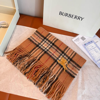 Burberry Cashmere Scarf "Beige-Black"