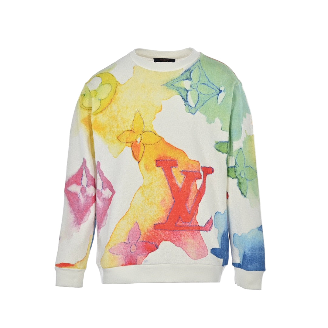 Louis Vuitton Watercolour Monogram Sweater "White-Multicolour"
