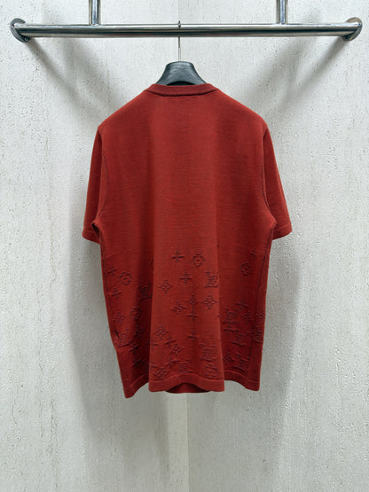 Louis Vuitton Jacquard Short-Sleeved Crewneck "Ketchup"