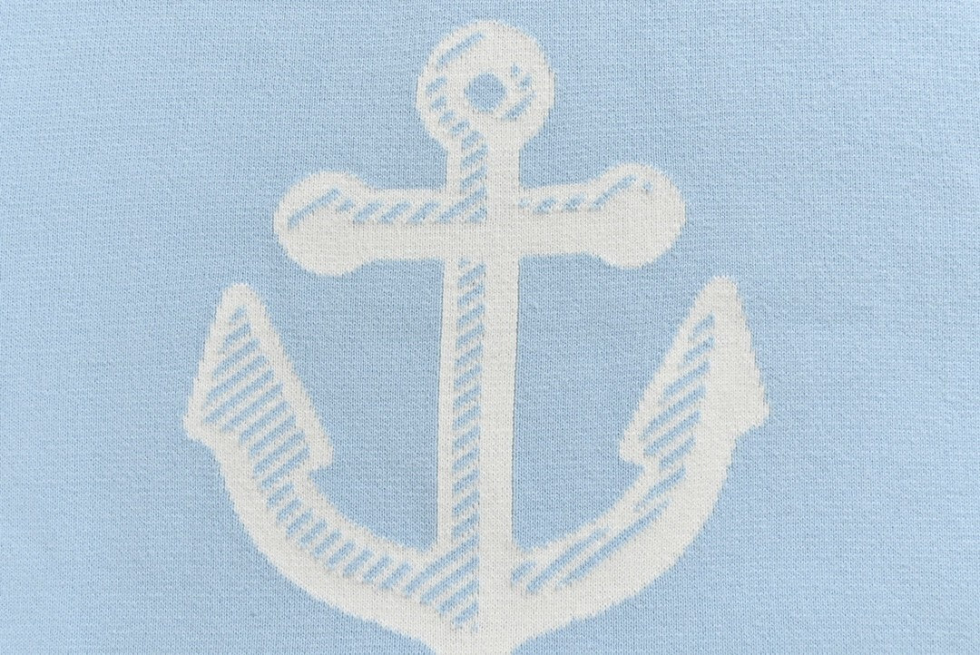 Thom Browne Anchor Sweater "Baby Blue"
