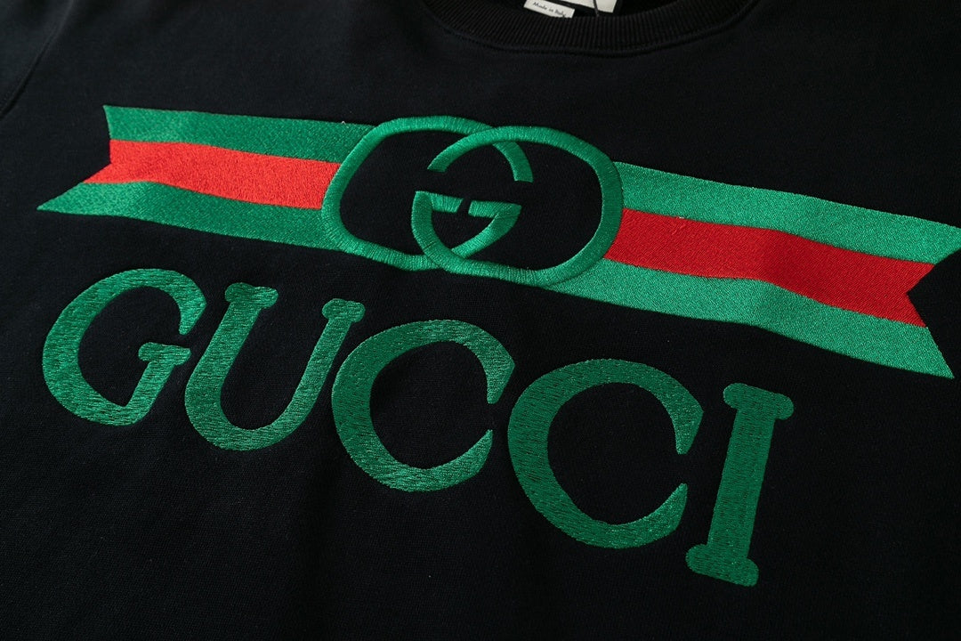 Gucci Embroided Logo Sweatshirt "Black"