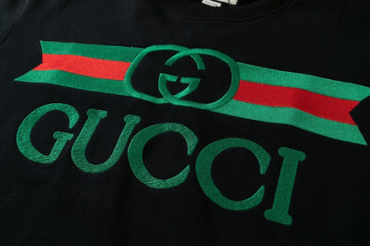 Gucci Embroided Logo Sweatshirt "Black"