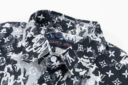 Louis Vuitton Monogram Shirt "Black-White-Grey"