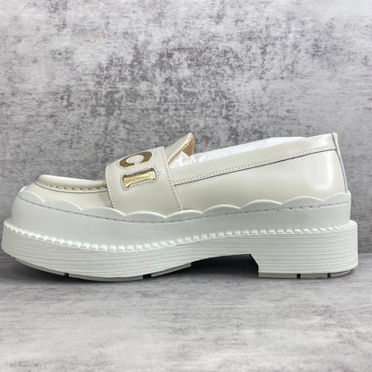 Gucci Leather Loafers "White"