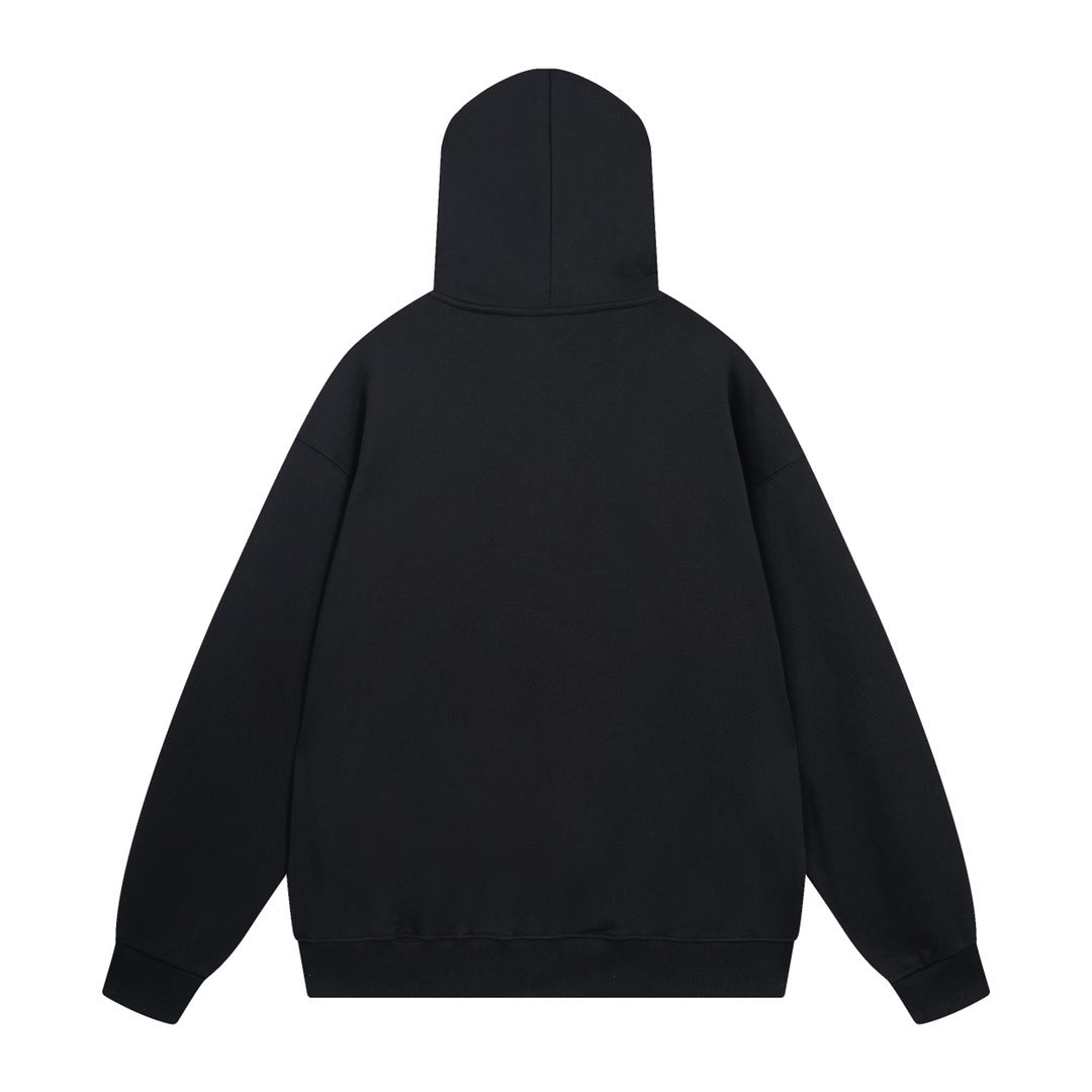 Balenciaga Mirror Logo Print Hoodie "Black-White"