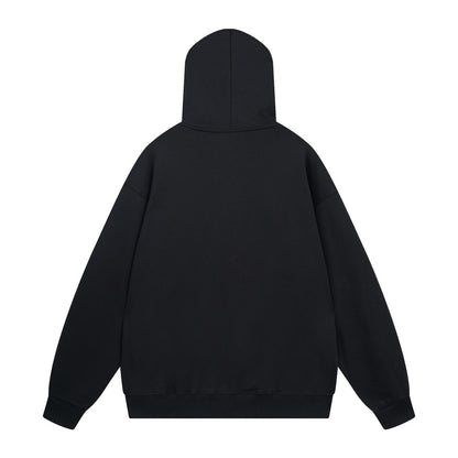 Balenciaga Mirror Logo Print Hoodie "Black-White"