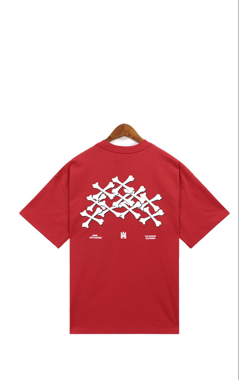 Amiri Bones Stacked T-Shirt "Red-White"