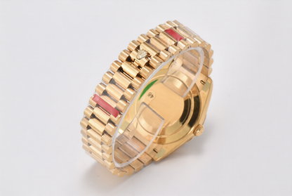 Rolex Day Date 40mm Yellow Gold President Bracelet Green Roman Dial