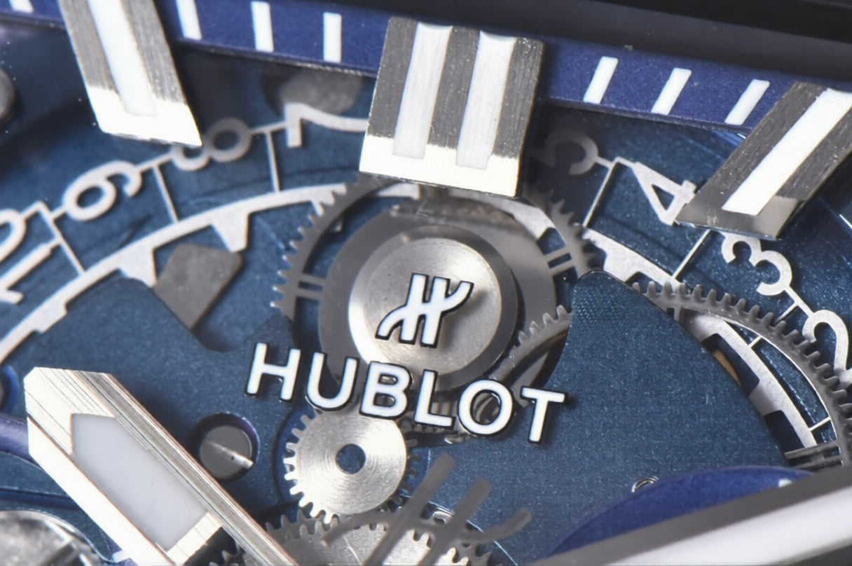 Hublot Square Bang Unico 42mm Blue Rubber Strap Skeleton Dial