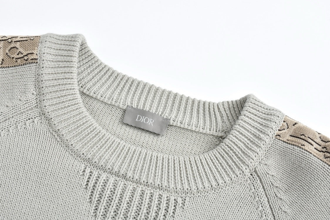 Dior Sweater with Dior Oblique Inserts "Gray"
