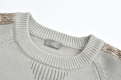 Dior Sweater with Dior Oblique Inserts "Gray"
