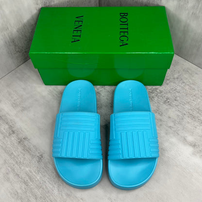 Bottega Veneta Slides "Cyan"